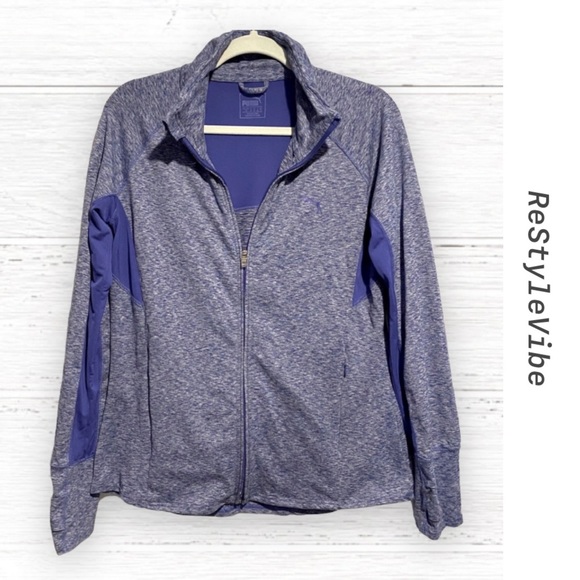 PUMA Women’s Size L Running Jacket Dry Cell EUC Stretch Full Zip Stretch - Picture 1 of 9